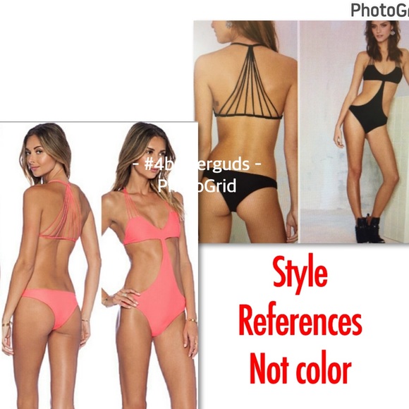 NEW Mikoh Makaha Multi String Racerback Cut out Monokini Swimsuit Paprika Small - Picture 15 of 16